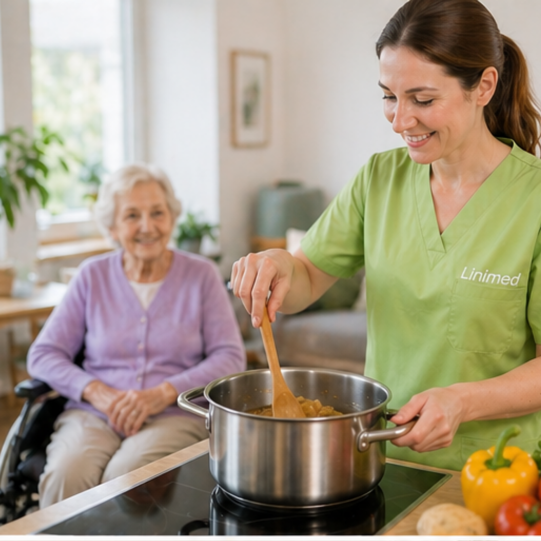 Haushaltshilfe bei Pflegegrad - Linimed HKP GmbH hilft beim Kochen